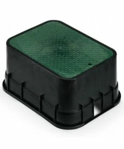 Rain Bird 12 in. Jumbo Valve Box in Black with Green Lid