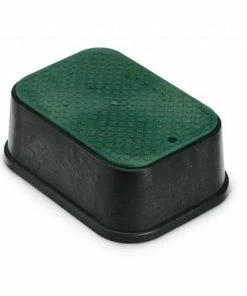 Rain Bird 6-3/4 in. Valve Box Extension in Black with Green Lid